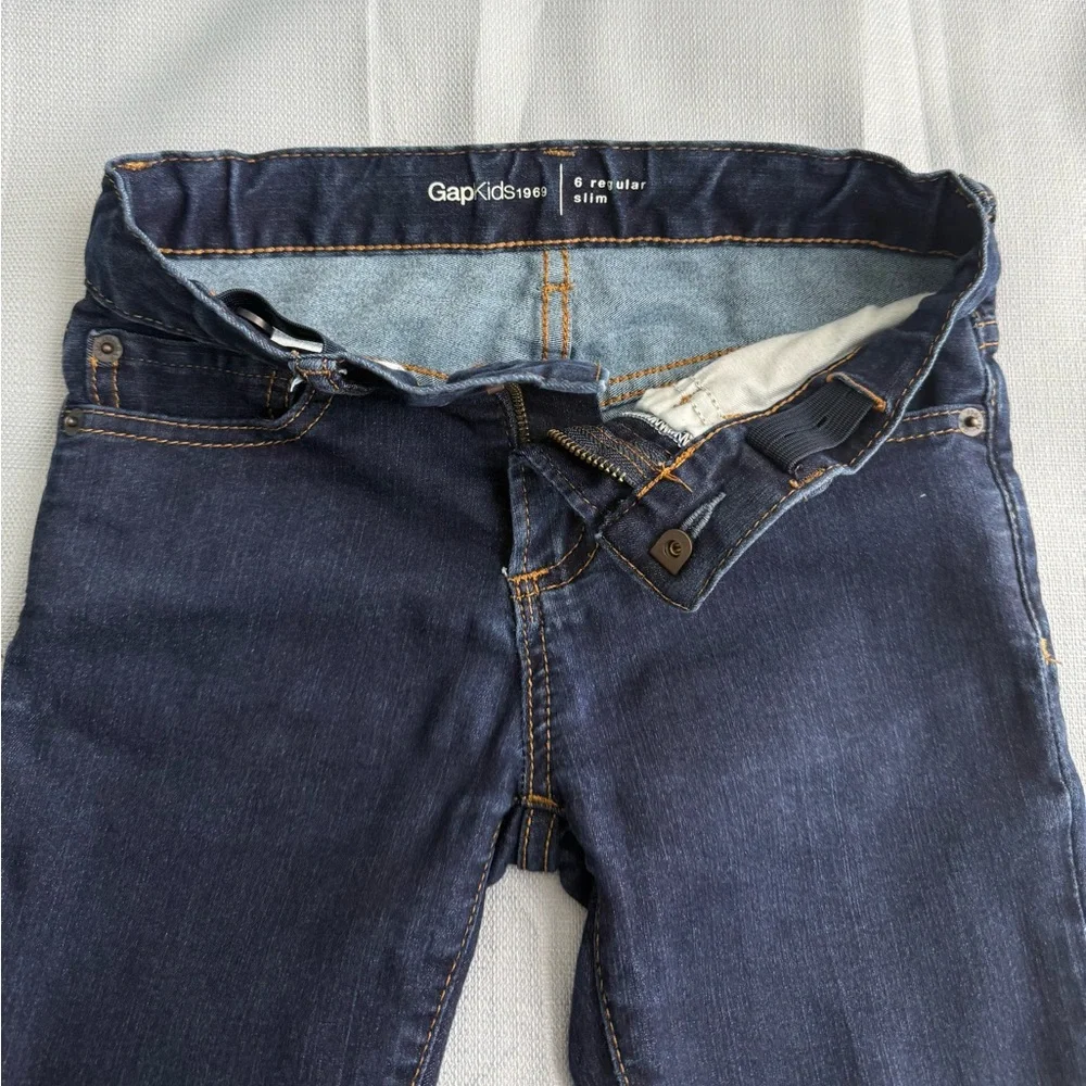 Gap Kids 1969 Regular Slim Dark Blue Jeans